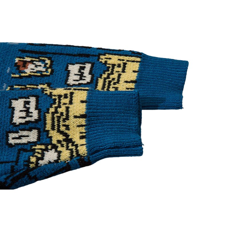 SOWHATON™ FULL GRAFFITI DESIGN KNIT KAZAK