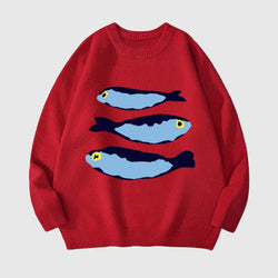 SOWHATON™ FLUFFY KNIT FISH KAZAK