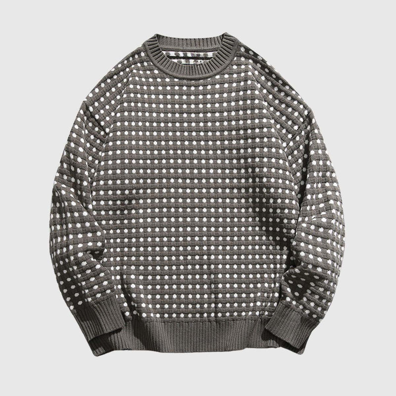 SOWHATON™ TEXTURED KNIT CREW NECK KAZAK