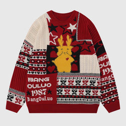 SOWHATON™ REINDEER PATCHWORK CHRISTMAS KAZAK