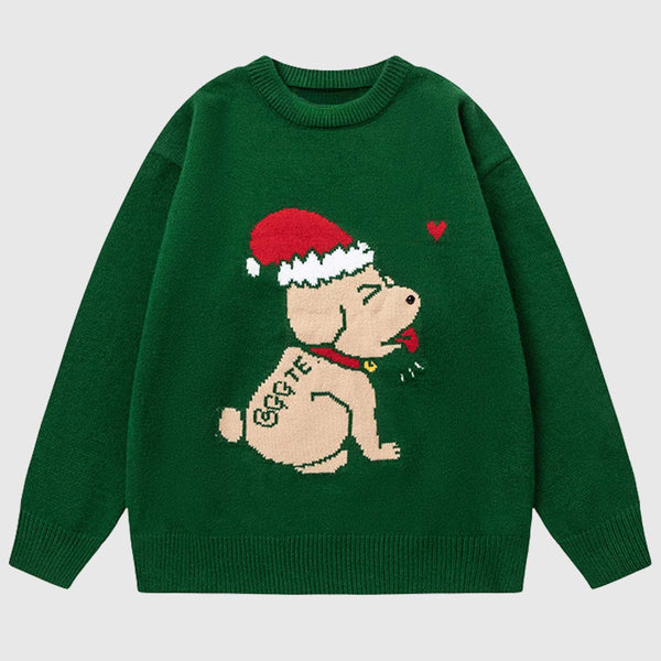 SOWHATON™ SANTA DOG KNIT KAZAK