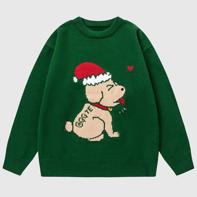 SOWHATON™ SANTA DOG KNIT KAZAK