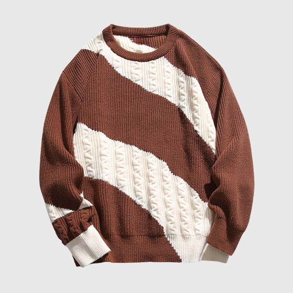 SOWHATON™ COLORBLOCK CABLE KNIT KAZAK