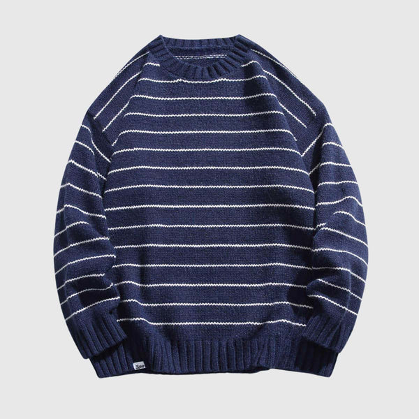 SOWHATON™ CLASSIC STRIPED CREW NECK KAZAK