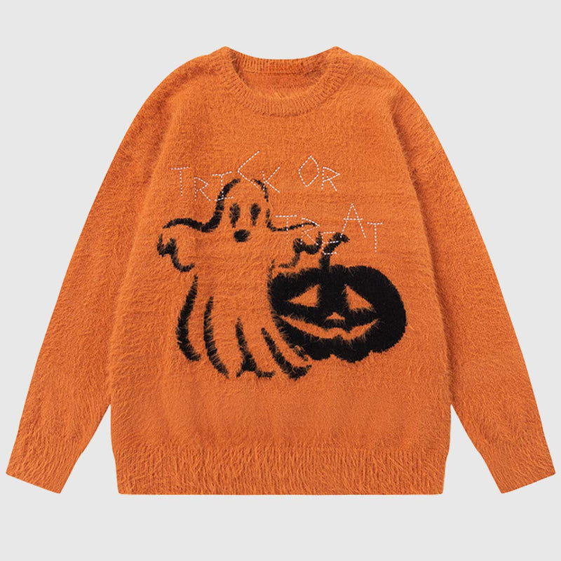 SOWHATON™ HALLOWEEN GHOST KNIT KAZAK