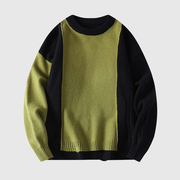 SOWHATON™ COLOR BLOCK KNITTED KAZAK