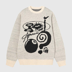 SOWHATON™ ABSTRACT GRAPHIC KNIT KAZAK