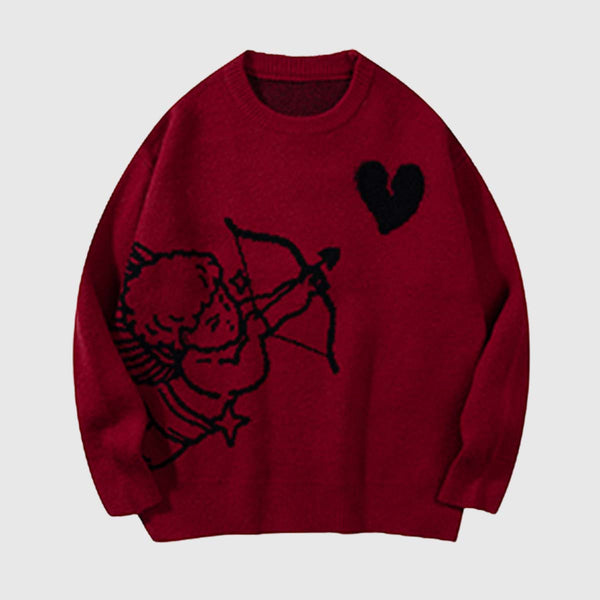 SOWHATON™ CHERUB HEART GRAPHIC KNIT KAZAK