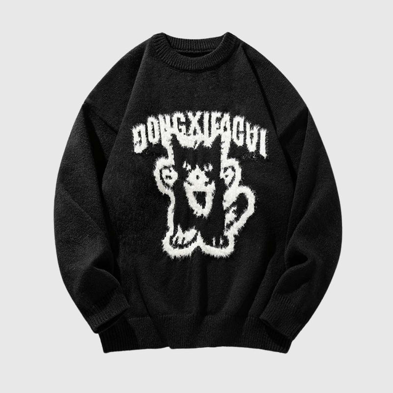 SOWHATON™ RETRO CARTOON KNIT KAZAK