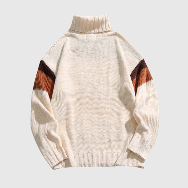 SOWHATON™ VINTAGE COLORBLOCK TURTLENECK KAZAK