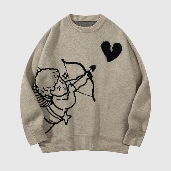 SOWHATON™ CHERUB HEART GRAPHIC KNIT KAZAK