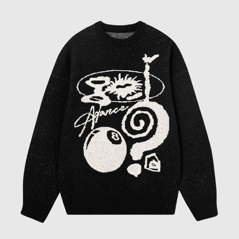 SOWHATON™ ABSTRACT GRAPHIC KNIT KAZAK