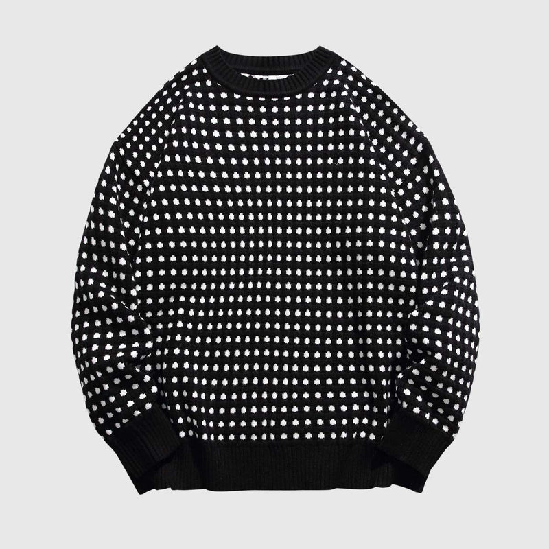 SOWHATON™ TEXTURED KNIT CREW NECK KAZAK