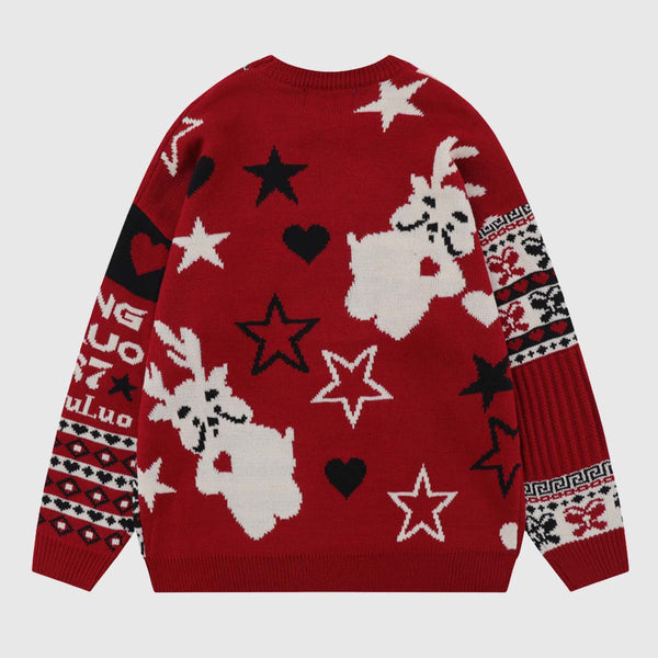 SOWHATON™ REINDEER PATCHWORK CHRISTMAS KAZAK