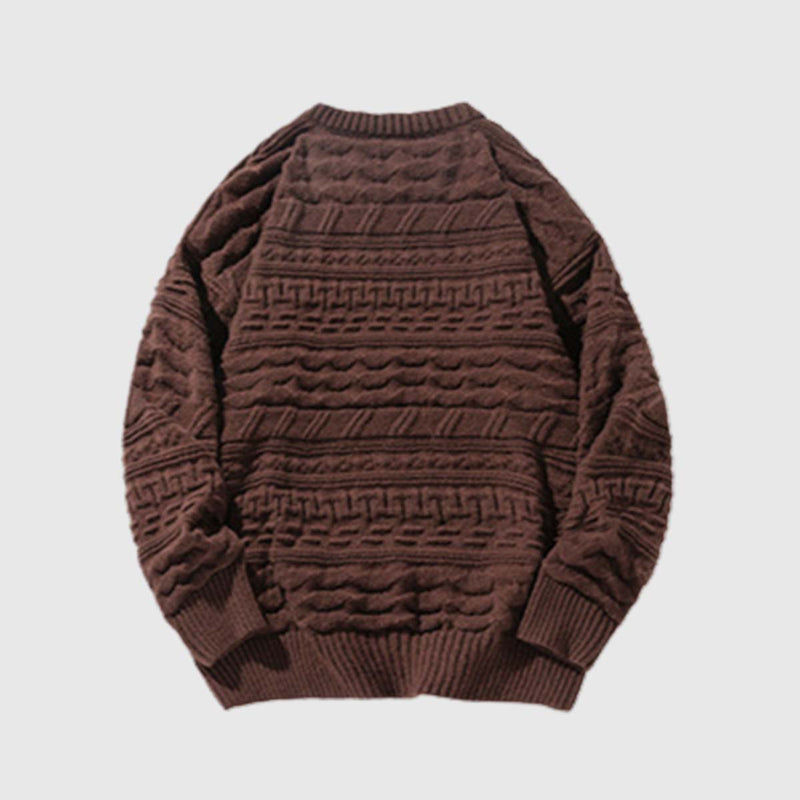 SOWHATON™ JAPANESE RETRO TEXTURED KNIT KAZAK