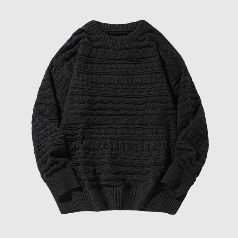 SOWHATON™ JAPANESE RETRO TEXTURED KNIT KAZAK