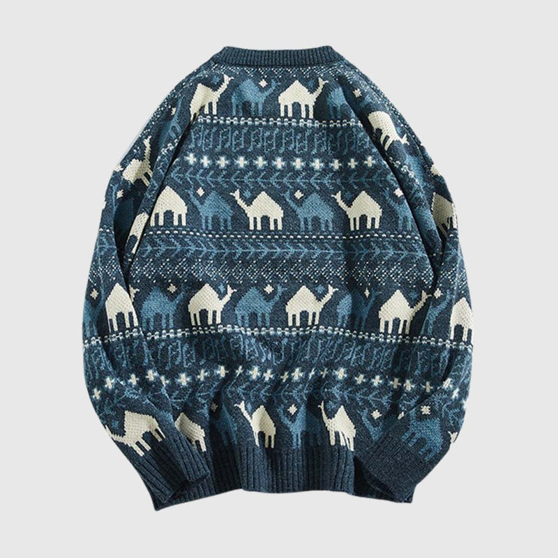 SOWHATON™ TRIBAL PATTERN KNIT KAZAK