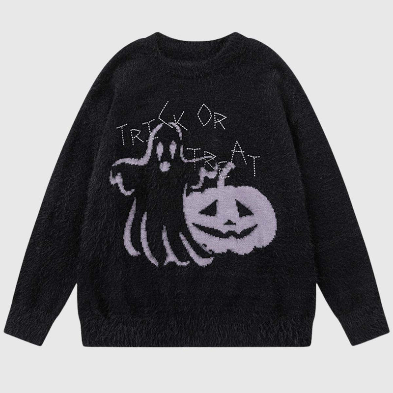 SOWHATON™ HALLOWEEN GHOST KNIT KAZAK