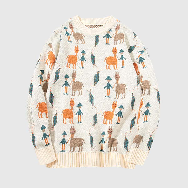 SOWHATON™ VINTAGE ANIMAL & FOREST KNIT KAZAK