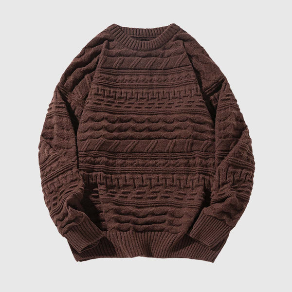 SOWHATON™ JAPANESE RETRO TEXTURED KNIT KAZAK