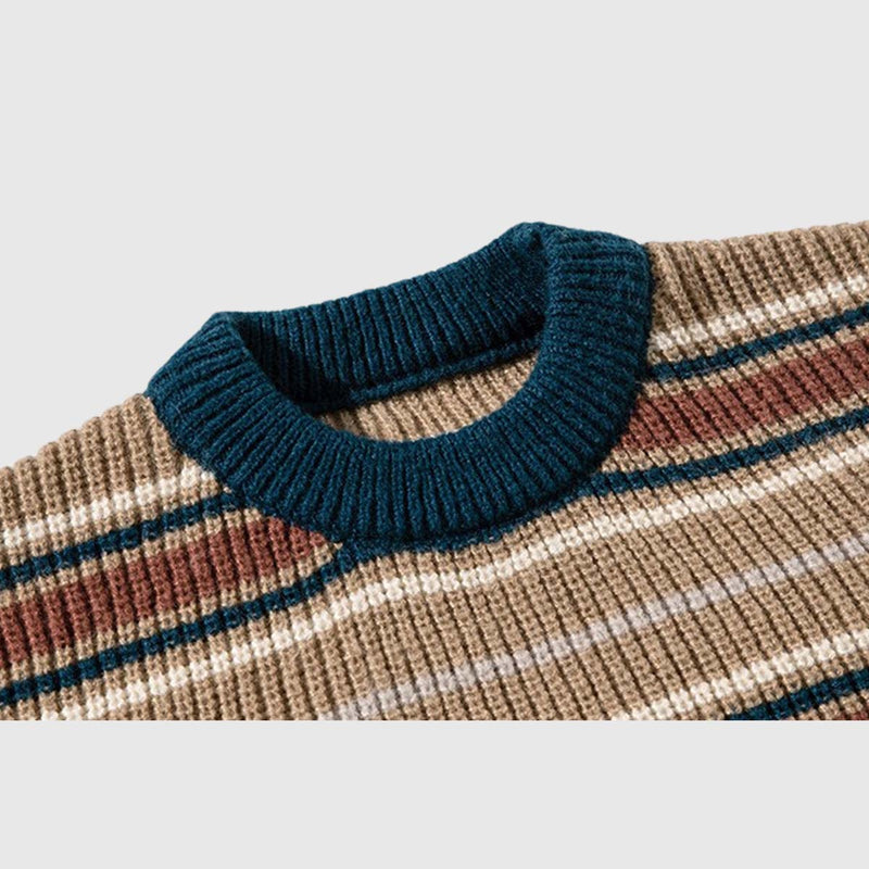 SOWHATON™ RETRO STRIPED KNIT KAZAK