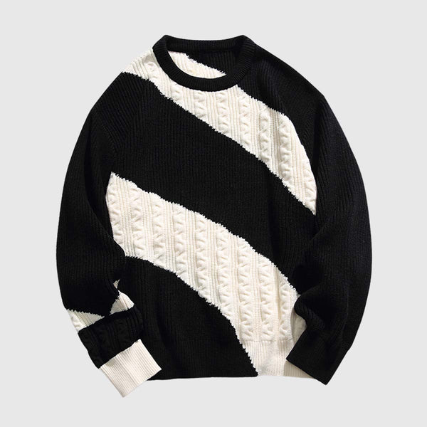 SOWHATON™ COLORBLOCK CABLE KNIT KAZAK