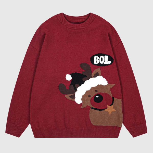 SOWHATON™ REINDEER KNIT CHRISTMAS KAZAK