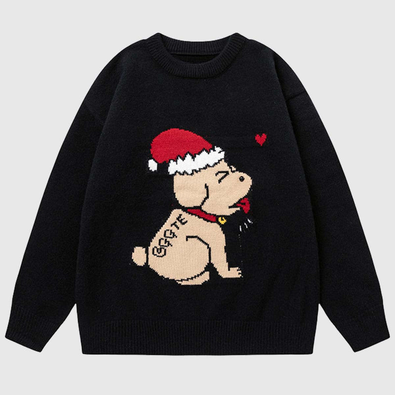 SOWHATON™ SANTA DOG KNIT KAZAK