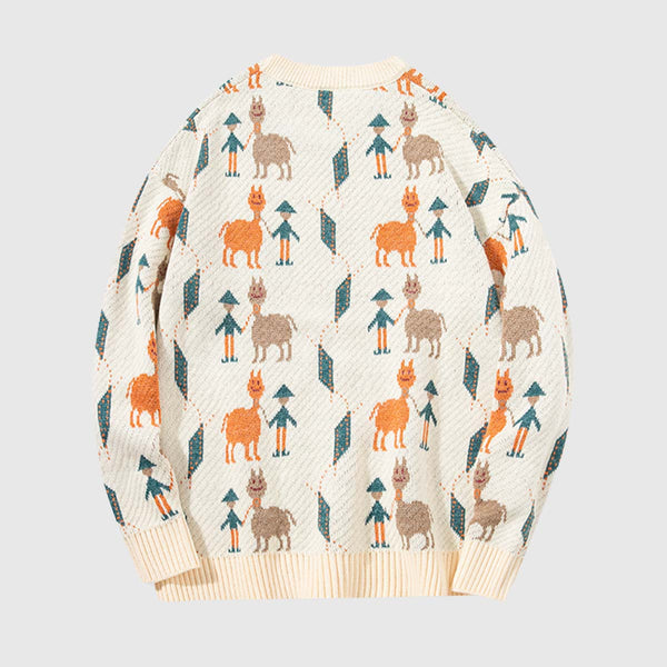 SOWHATON™ VINTAGE ANIMAL & FOREST KNIT KAZAK