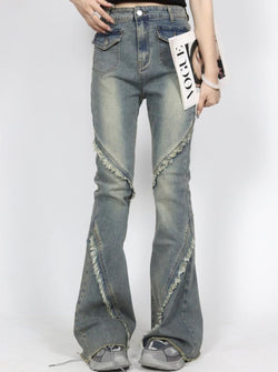 SOWHATON™ "STREET STAR" VINTAGE FLARED JEANS