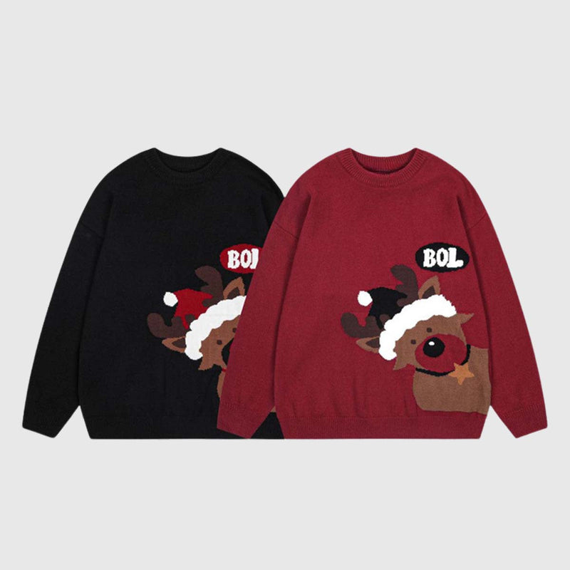 SOWHATON™ REINDEER KNIT CHRISTMAS KAZAK