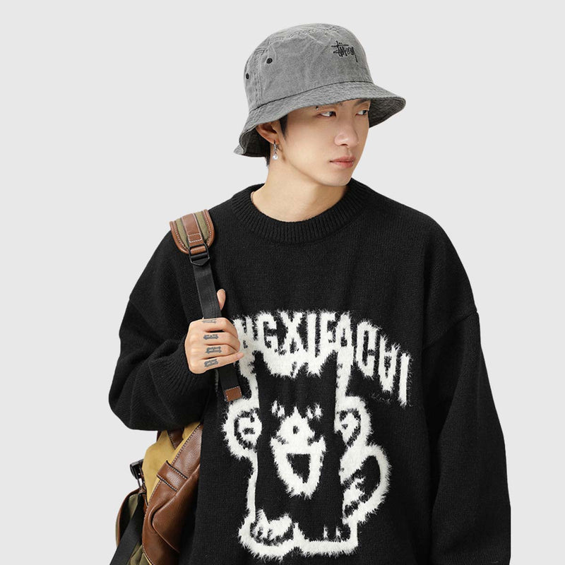 SOWHATON™ RETRO CARTOON KNIT KAZAK