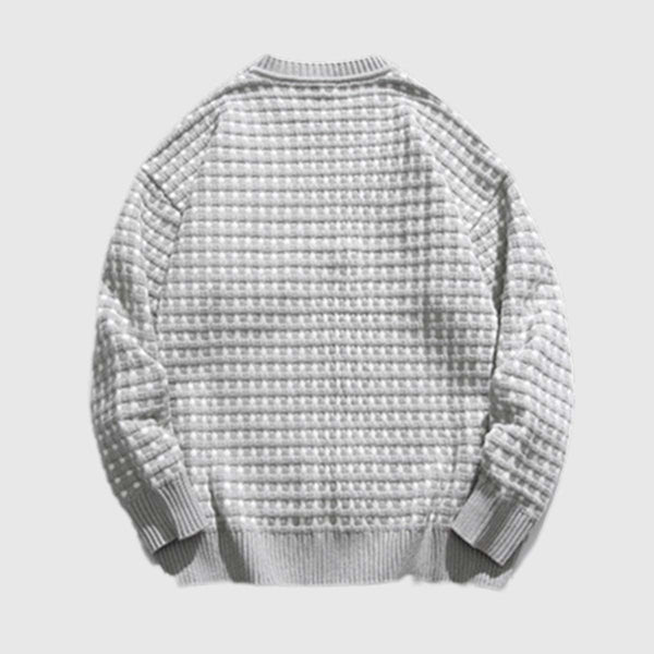 SOWHATON™ TEXTURED KNIT CREW NECK KAZAK