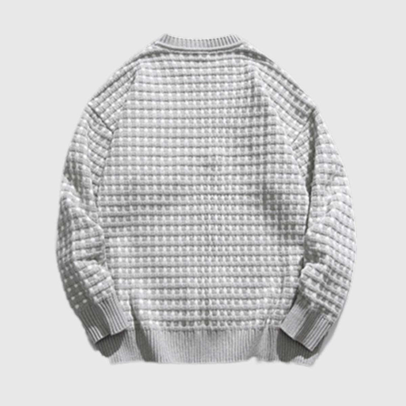 SOWHATON™ TEXTURED KNIT CREW NECK KAZAK