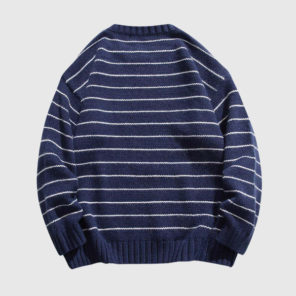 SOWHATON™ CLASSIC STRIPED CREW NECK KAZAK