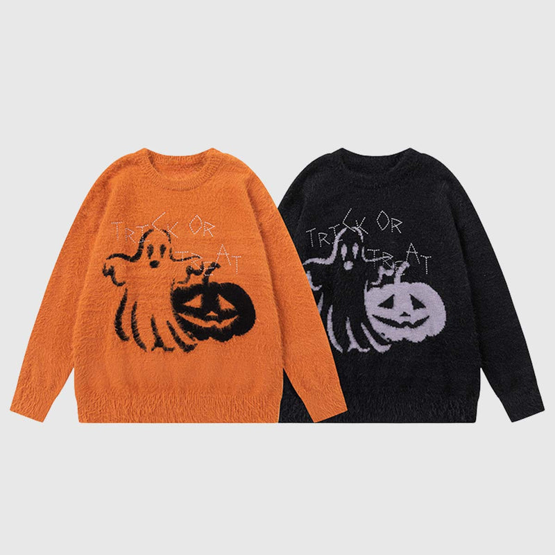 SOWHATON™ HALLOWEEN GHOST KNIT KAZAK