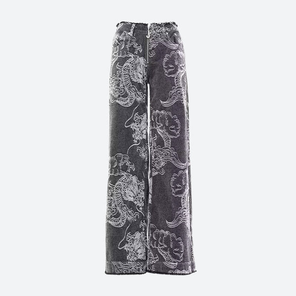 SOWHATON™ DRAGON PRINTED PANTOLON