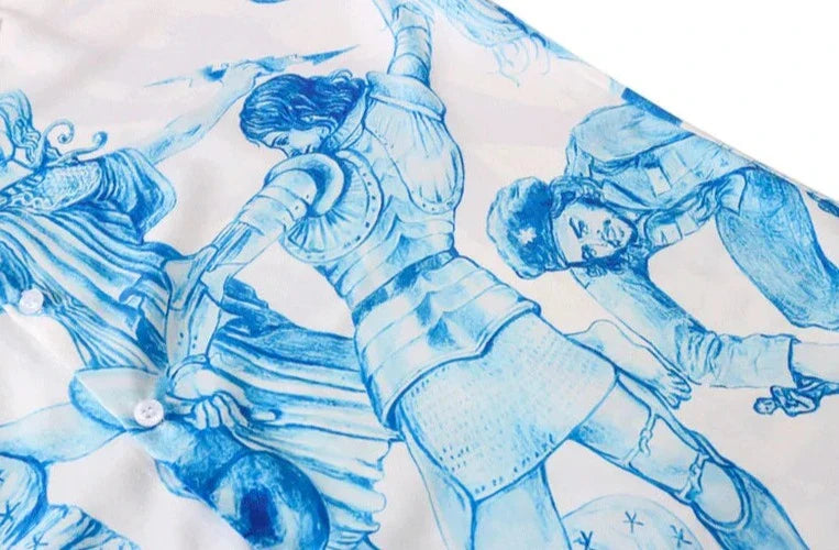 SOWHATON™ CERULEAN SCENES UNISEX GÖMLEK & ŞORT SETİ