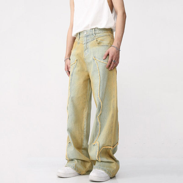 SOWHATON™ WASHED VINTAGE BAGGY JEANS