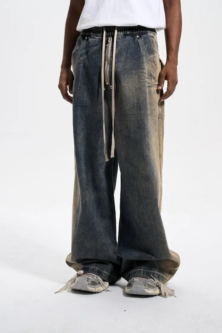 SOWHATON™ "STREET STAR" VZ9 HARD WASHED BAGGY JEANS