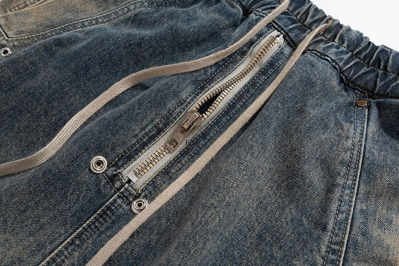 SOWHATON™ "STREET STAR" VZ9 HARD WASHED BAGGY JEANS