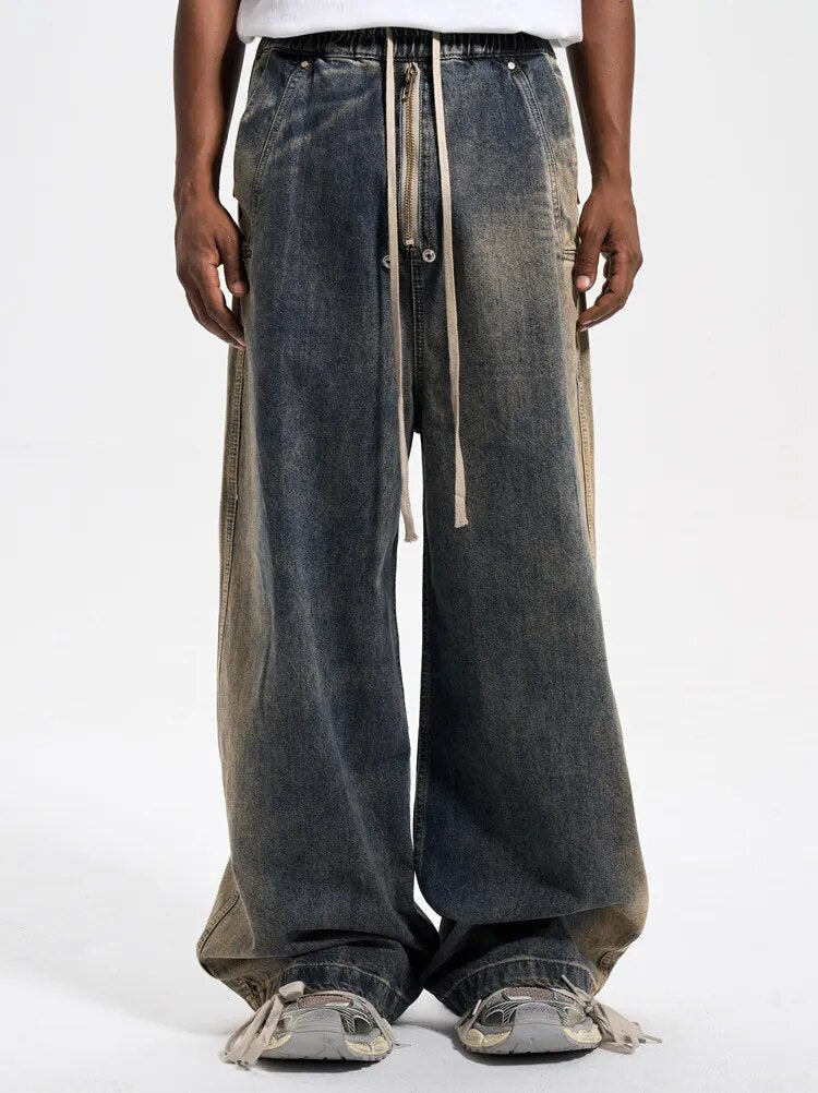 SOWHATON™ "STREET STAR" VZ9 HARD WASHED BAGGY JEANS