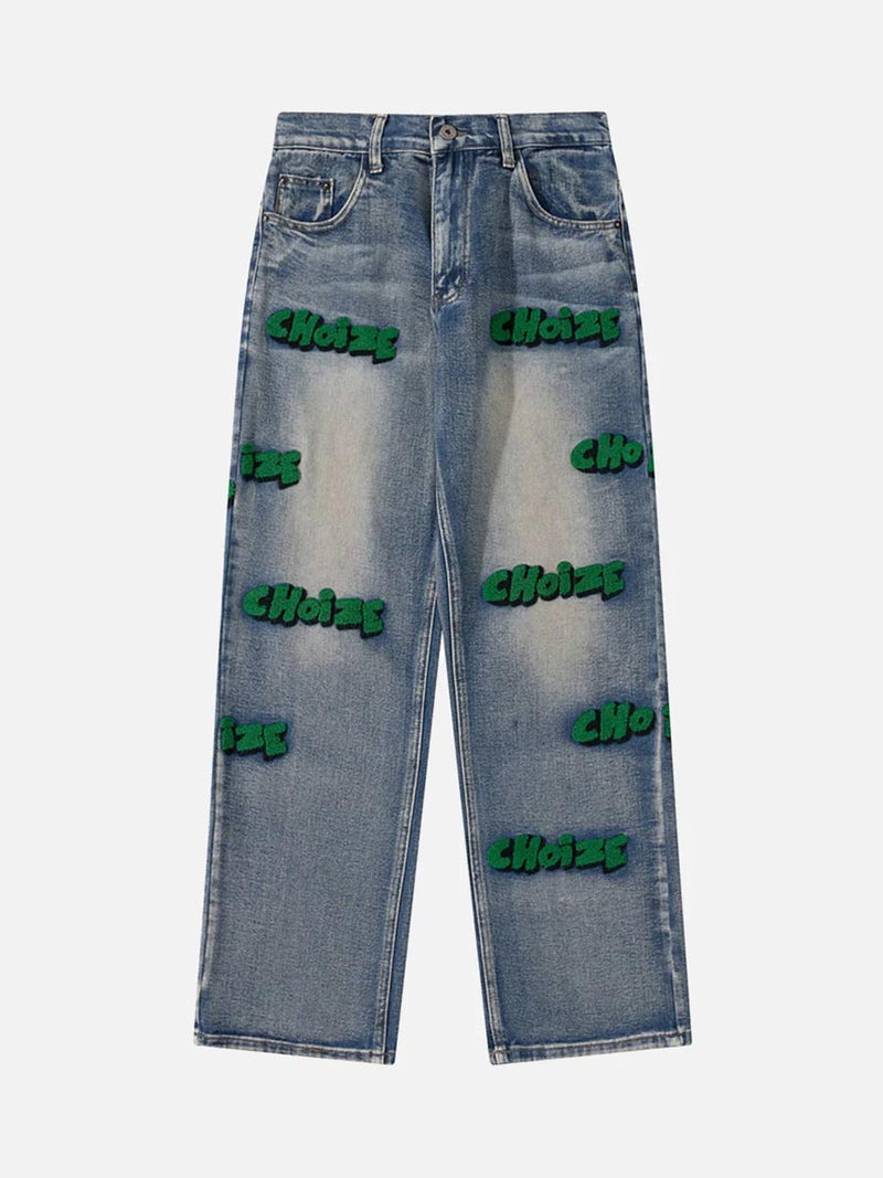 SOWHATON™ LETTER LETTER STRAIGHT PANTS