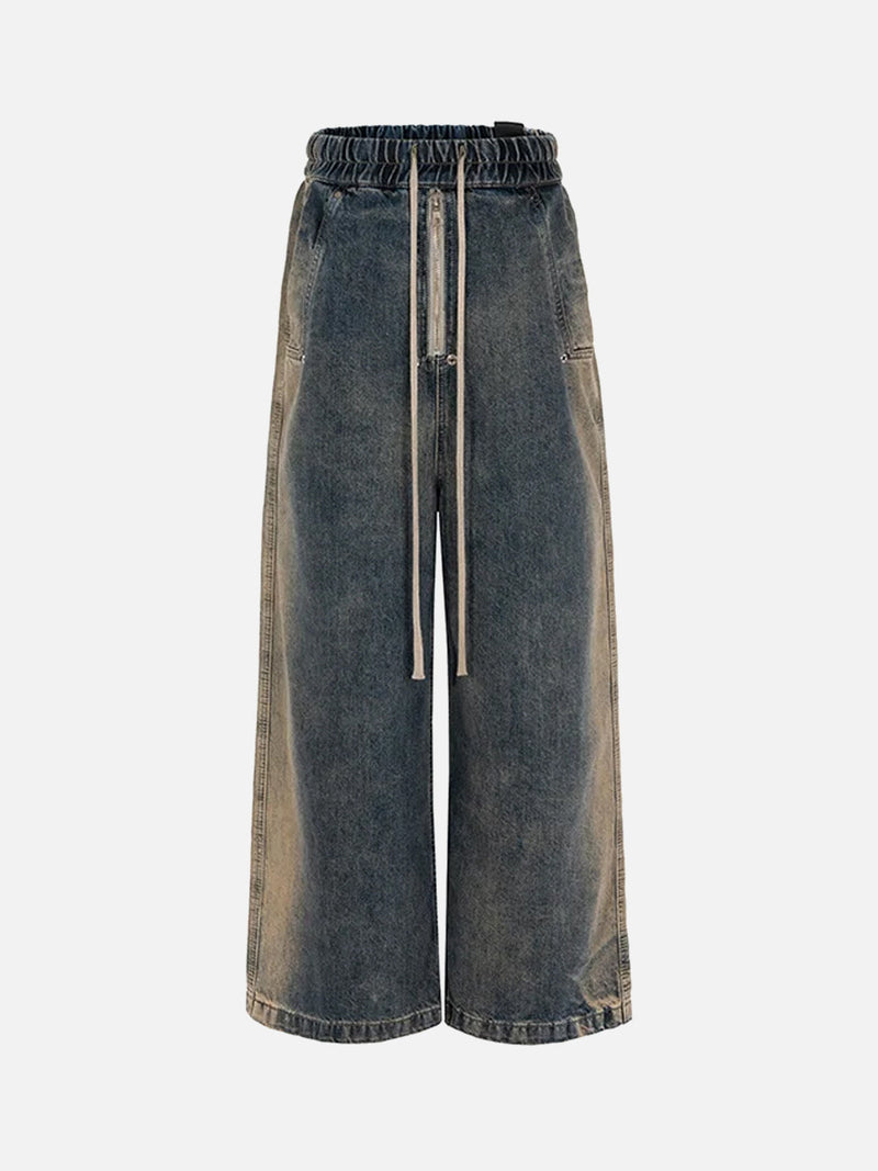 SOWHATON™ "STREET STAR" VZ9 HARD WASHED BAGGY JEANS