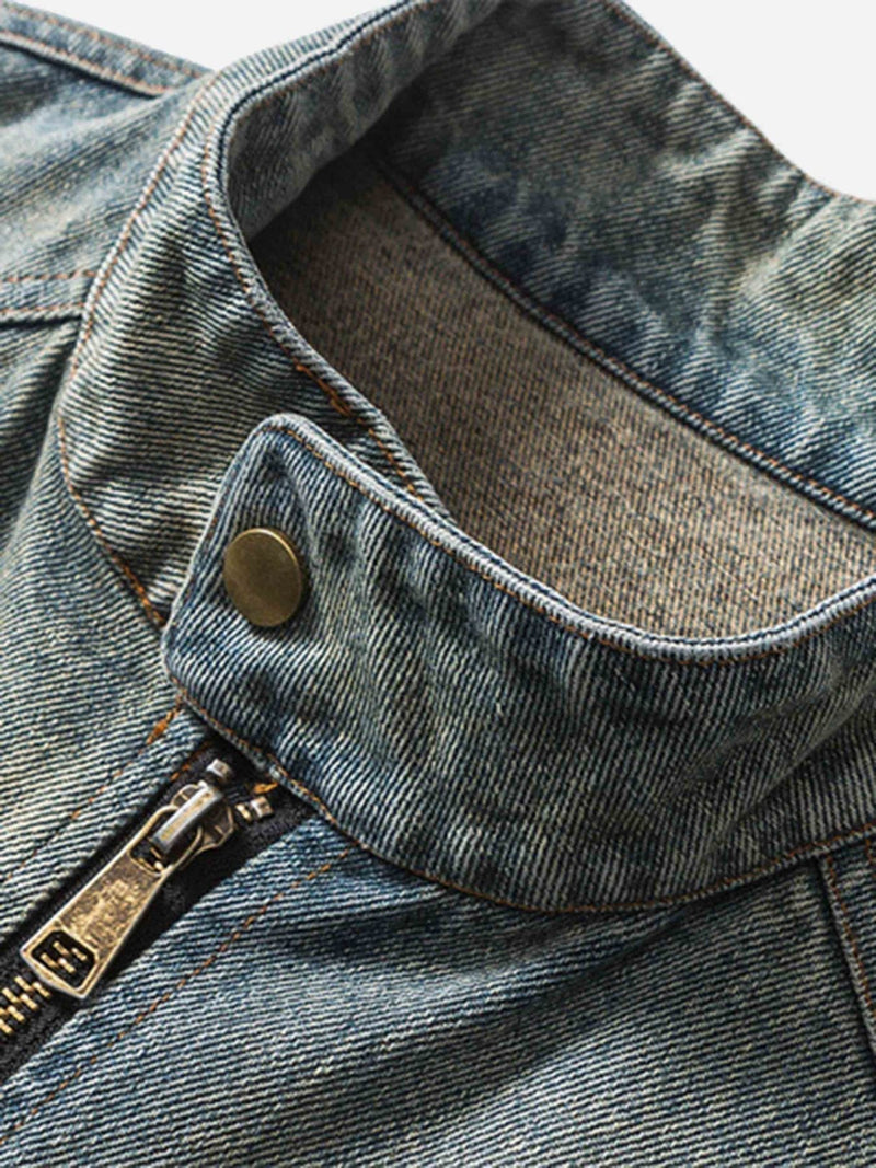 SOWHATON™ BADGE EMBROIDERED DENIM CEKET