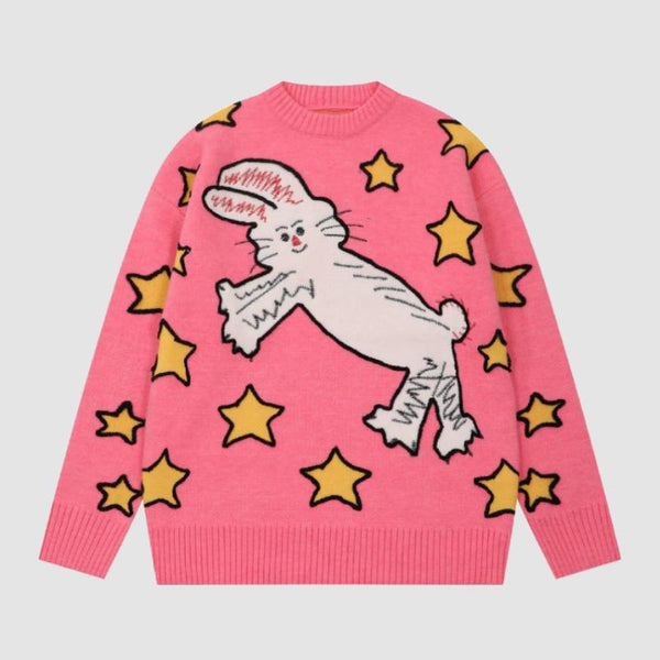 SOWHATON™ CUTE RABBIT & STAR PATTERN KAZAK