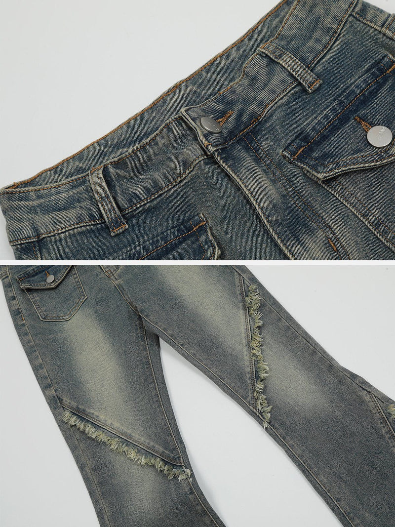 SOWHATON™ "STREET STAR" VINTAGE FLARED JEANS