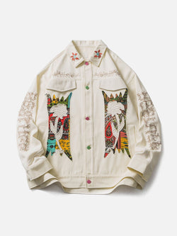 SOWHATON™ "STREET STAR" FLOWER EMBROIDERY CEKET