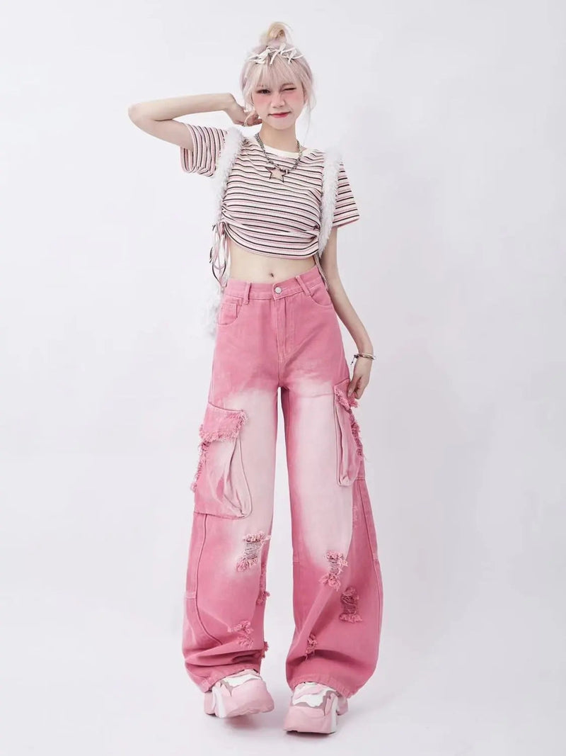 SOWHATON™ PINK WASHED JEANS