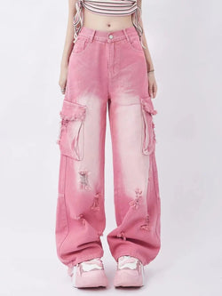 SOWHATON™ PINK WASHED JEANS